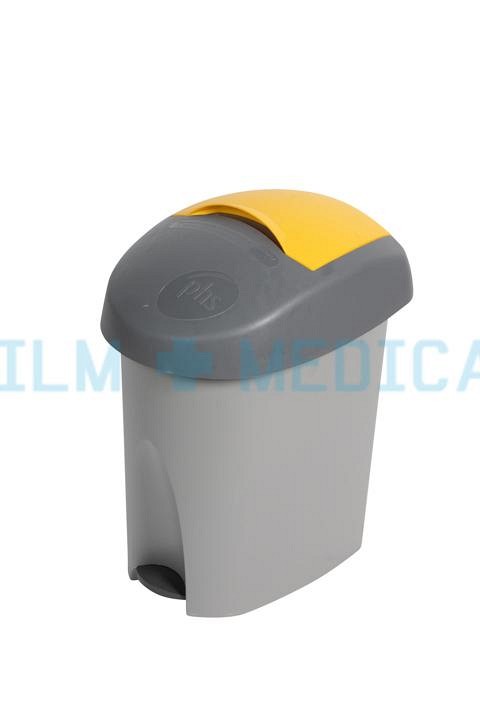 Grey & Yellow Pedal Bin